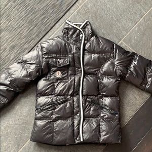 Moncler black zip up puffer jacket